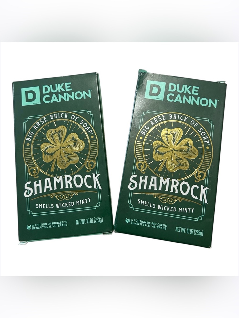 Duke Cannon Big Arse Brick of Soap Shamrock Minty 10 oz Pack of 2 Bar Soap